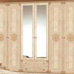 Шкаф 6-и дверный с зеркалами (02.146) Рома (беж) в Миассе - miass.mebel24.online | фото