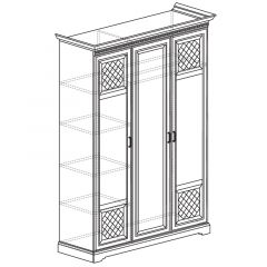 Шкаф для одежды 3-дверный №800 Парма кремовый белый в Миассе - miass.mebel24.online | фото 2