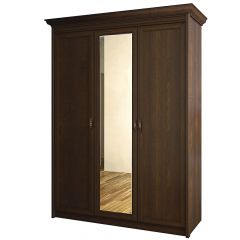 Шкаф для одежды 3-дверный с зеркалом №671 Флоренция Дуб оксфорд в Миассе - miass.mebel24.online | фото 1