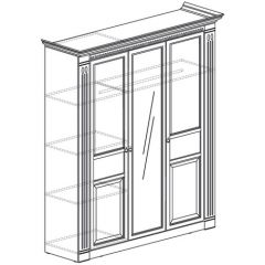 Шкаф 3-х дверный №180 "Лючия" Дуб оксфорд в Миассе - miass.mebel24.online | фото 2