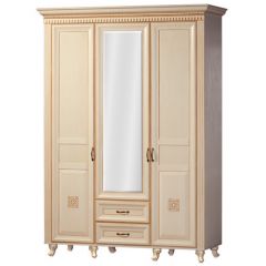 Шкаф для одежды 3-х дверный №470 Марлен Кремовый белый в Миассе - miass.mebel24.online | фото
