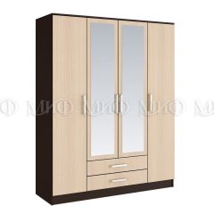 ФИЕСТА Шкаф для одежды 4-дверный (Дуб беленый/Венге) в Миассе - miass.mebel24.online | фото
