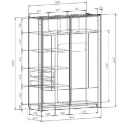 Шкаф-купе 1600 с плитой 22 мм ЛИБЕРТИ в Миассе - miass.mebel24.online | фото 4