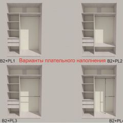 Шкаф-купе 1700 серии SILVER S3+S4+B2+PL4 (2 ящика+F обр.штанга) профиль «Серебро» в Миассе - miass.mebel24.online | фото 6