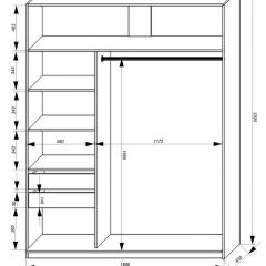 Шкаф-купе 1800 серии SOFT D1+D3+B2+PL1 (2 ящика+1штанга) профиль «Графит» в Миассе - miass.mebel24.online | фото 3