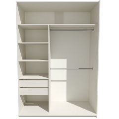 Шкаф-купе 1800 серии SOFT D6+D6+B2+PL3 (2 ящика+2штанги) профиль «Капучино» в Миассе - miass.mebel24.online | фото 2
