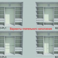 Шкаф-купе 1950 серии SILVER S5+S1+S5 B22+PL2 (по 2 ящика лев/прав+1 штанга+1 полка) профиль «Серебро» в Миассе - miass.mebel24.online | фото 5