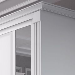 Шкаф-купе 2150 серии NEW CLASSIC K6Z+K1+K6+B22+PL2(по 2 ящика лев/прав+1 штанга+1 полка) профиль «Капучино» в Миассе - miass.mebel24.online | фото 4