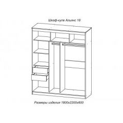 АЛЬЯНС 18 Шкаф-купе + комплект зеркал №4 в Миассе - miass.mebel24.online | фото 3