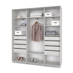 МАРТИН Шкаф-купе с зеркалами Шимо светлый (2200*450) М423 в Миассе - miass.mebel24.online | фото 4