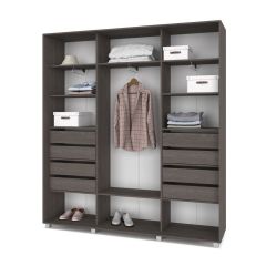 МАРТИН Шкаф-купе с зеркалом Анкор темный (2200*450) М422 в Миассе - miass.mebel24.online | фото 4