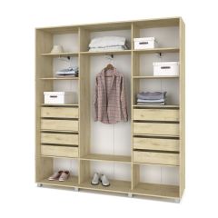 МАРТИН Шкаф-купе с зеркалом Ирландский дуб (2200*450) М422 в Миассе - miass.mebel24.online | фото 4