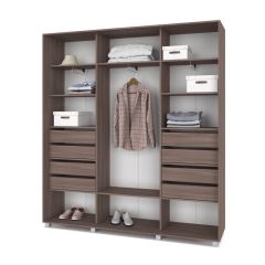 МАРТИН Шкаф-купе с зеркалом Шимо темный (2200*450) М422 в Миассе - miass.mebel24.online | фото 4