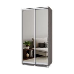 РОЛАНД Шкаф-купе с зеркалами Анкор темный (450*1100) Р413 в Миассе - miass.mebel24.online | фото 2