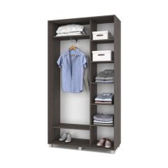 РОЛАНД Шкаф-купе с зеркалами Анкор темный (450*1200) Р423 в Миассе - miass.mebel24.online | фото 3