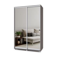 РОЛАНД Шкаф-купе с зеркалами Анкор темный (450*1400) Р443 в Миассе - miass.mebel24.online | фото 2