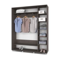 РОЛАНД Шкаф-купе с зеркалами Анкор темный (450*1800) Р483 в Миассе - miass.mebel24.online | фото 2