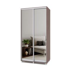 РОЛАНД Шкаф-купе с зеркалами Шимо темный (450*1100) Р413 в Миассе - miass.mebel24.online | фото 2