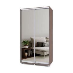 РОЛАНД Шкаф-купе с зеркалами Шимо темный (450*1200) Р423 в Миассе - miass.mebel24.online | фото 2