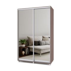 РОЛАНД Шкаф-купе с зеркалами Шимо темный (450*1400) Р443 в Миассе - miass.mebel24.online | фото