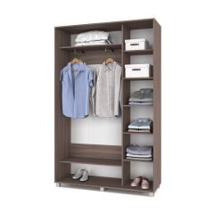 РОЛАНД Шкаф-купе с зеркалами Шимо темный (450*1400) Р443 в Миассе - miass.mebel24.online | фото 2