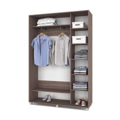 РОЛАНД Шкаф-купе с зеркалами Шимо темный (450*1500) Р453 в Миассе - miass.mebel24.online | фото 2
