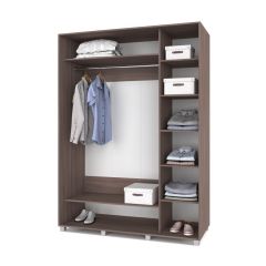 РОЛАНД Шкаф-купе с зеркалами Шимо темный (600*1600) Р663 в Миассе - miass.mebel24.online | фото 2