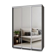 РОЛАНД Шкаф-купе с зеркалами Венге (600*1700) Р673 в Миассе - miass.mebel24.online | фото