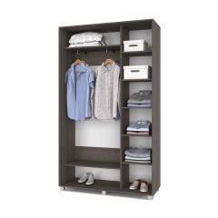 РОЛАНД Шкаф-купе с зеркалом Анкор темный (450*1300) Р432 в Миассе - miass.mebel24.online | фото 3