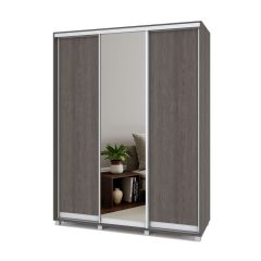 РОЛАНД Шкаф-купе с зеркалом Анкор темный (450*1700) Р472 в Миассе - miass.mebel24.online | фото 2