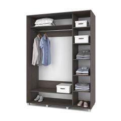 РОЛАНД Шкаф-купе с зеркалом Анкор темный (600*1700) Р672 в Миассе - miass.mebel24.online | фото 2