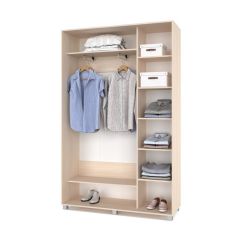 РОЛАНД Шкаф-купе с зеркалом Млечный дуб (450*1400) Р442 в Миассе - miass.mebel24.online | фото 3