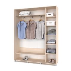 РОЛАНД Шкаф-купе с зеркалом Млечный дуб (450*1800) Р482 в Миассе - miass.mebel24.online | фото 2