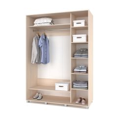 РОЛАНД Шкаф-купе с зеркалом Млечный дуб (600*1700)  Р672 в Миассе - miass.mebel24.online | фото 2
