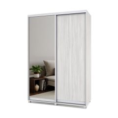 РОЛАНД Шкаф-купе с зеркалом Шимо светлый (450*1500) Р452 в Миассе - miass.mebel24.online | фото 2