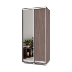 РОЛАНД Шкаф-купе с зеркалом Шимо темный (450*1000) Р402 в Миассе - miass.mebel24.online | фото 2