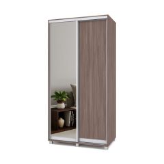 РОЛАНД Шкаф-купе с зеркалом Шимо темный (450*1100) Р412 в Миассе - miass.mebel24.online | фото 2