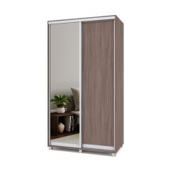РОЛАНД Шкаф-купе с зеркалом Шимо темный (450*1200) Р422 в Миассе - miass.mebel24.online | фото 2