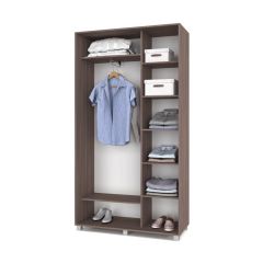 РОЛАНД Шкаф-купе с зеркалом Шимо темный (450*1200) Р422 в Миассе - miass.mebel24.online | фото 3