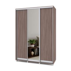 РОЛАНД Шкаф-купе с зеркалом Шимо темный (450*1600) Р462 в Миассе - miass.mebel24.online | фото 2