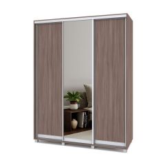 РОЛАНД Шкаф-купе с зеркалом Шимо темный (450*1700) Р472 в Миассе - miass.mebel24.online | фото