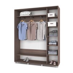РОЛАНД Шкаф-купе с зеркалом Шимо темный (450*1800) Р482 в Миассе - miass.mebel24.online | фото 2