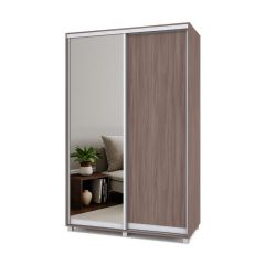 РОЛАНД Шкаф-купе с зеркалом Шимо темный (600*1400) Р642 в Миассе - miass.mebel24.online | фото