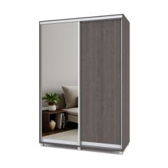 РОЛАНД Шкаф-купе зеркалом Анкор темный (600*1500) Р652 в Миассе - miass.mebel24.online | фото