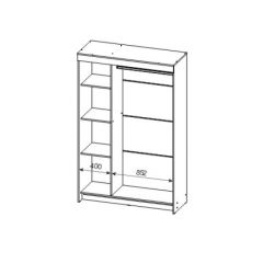 Шкаф-купе ШКП 2 (Венге/Ясень Анкор светлый) в Миассе - miass.mebel24.online | фото 3