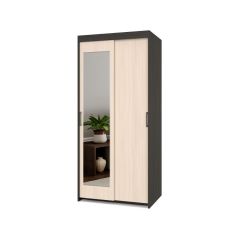 ТОМАС Шкаф-купе с зеркалом Венге/Млечный дуб Т22 в Миассе - miass.mebel24.online | фото