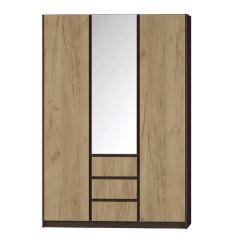 Шкаф распашной Флоренция (Венге/Дуб Крафт Золотой) в Миассе - miass.mebel24.online | фото