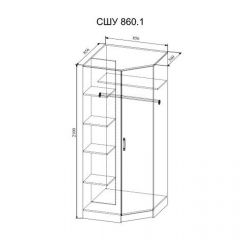 СОФИ СШУ860.1 Шкаф угловой в Миассе - miass.mebel24.online | фото 2