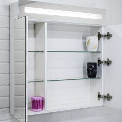 Шкаф-зеркало Аврора 65 с подсветкой LED Домино (DV8006HZ) в Миассе - miass.mebel24.online | фото 7