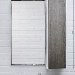 Шкаф-зеркало Uno 60 Дуб серый левый/правый Домино (DU1503HZ) в Миассе - miass.mebel24.online | фото 7